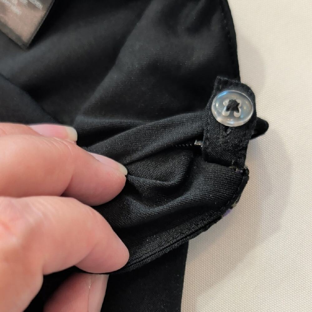 Black Ditsy Floral Mini A-Line Skirt Size 6 Coquette Soft Girl Summer - Picture 5 of 7